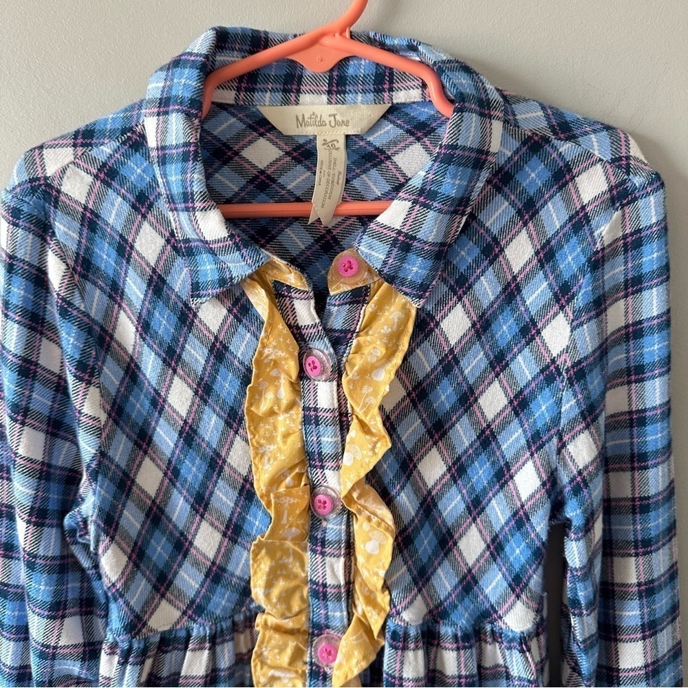 Matilda Jane size 10 Make Believe Floating Away tunic plaid flannel - Picture 2 of 11